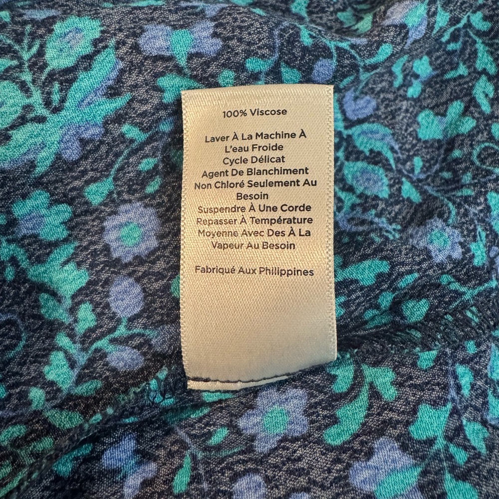 Talbots Blue Patterned Midi Dress - Picture 6 of 6